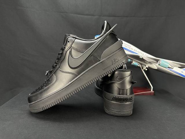 Cheap Nike Air Force 1 Black Big Swoosh Shoes Men and Women-15